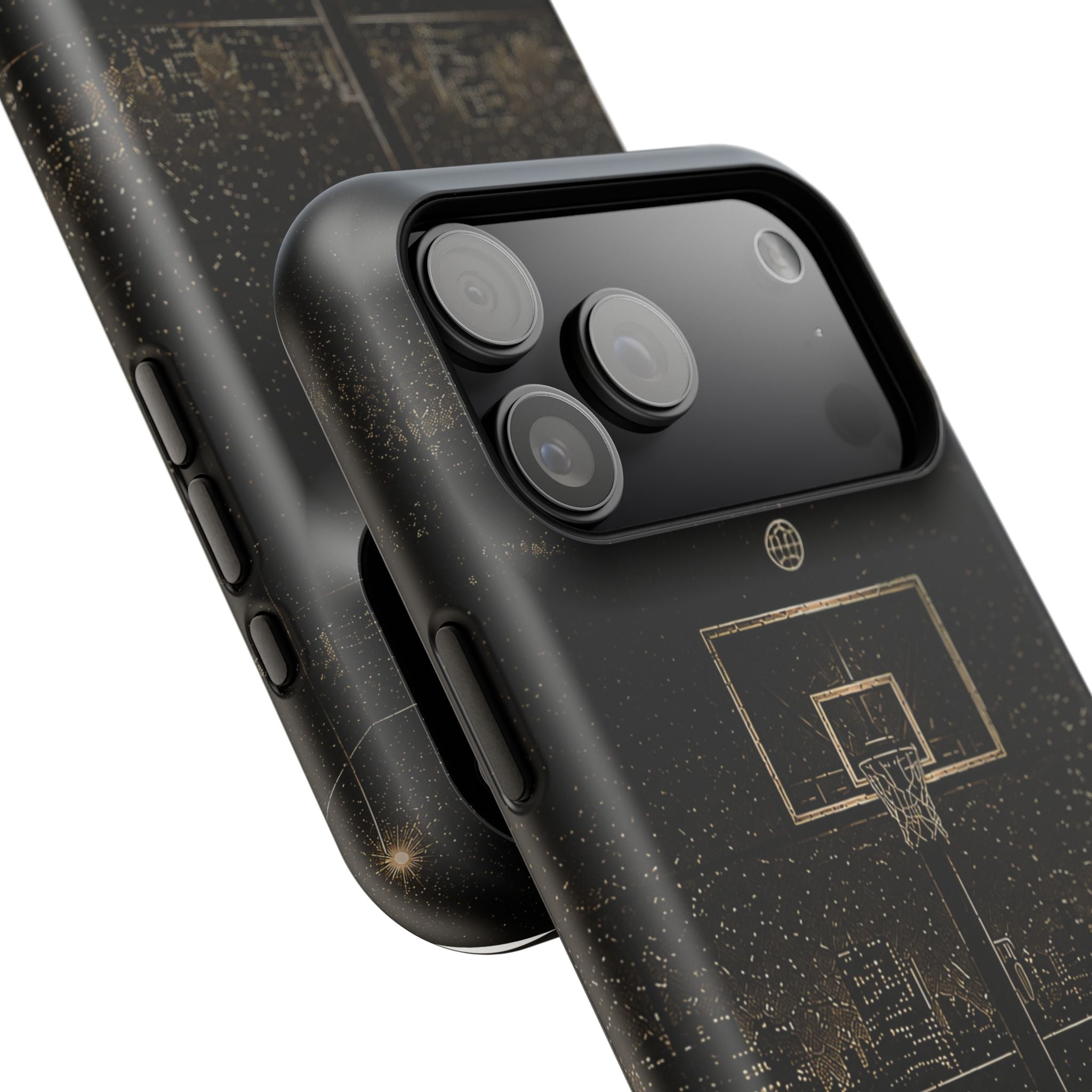 Gold Night Basketball Phone Case — Impact-Resistant Protective Cover