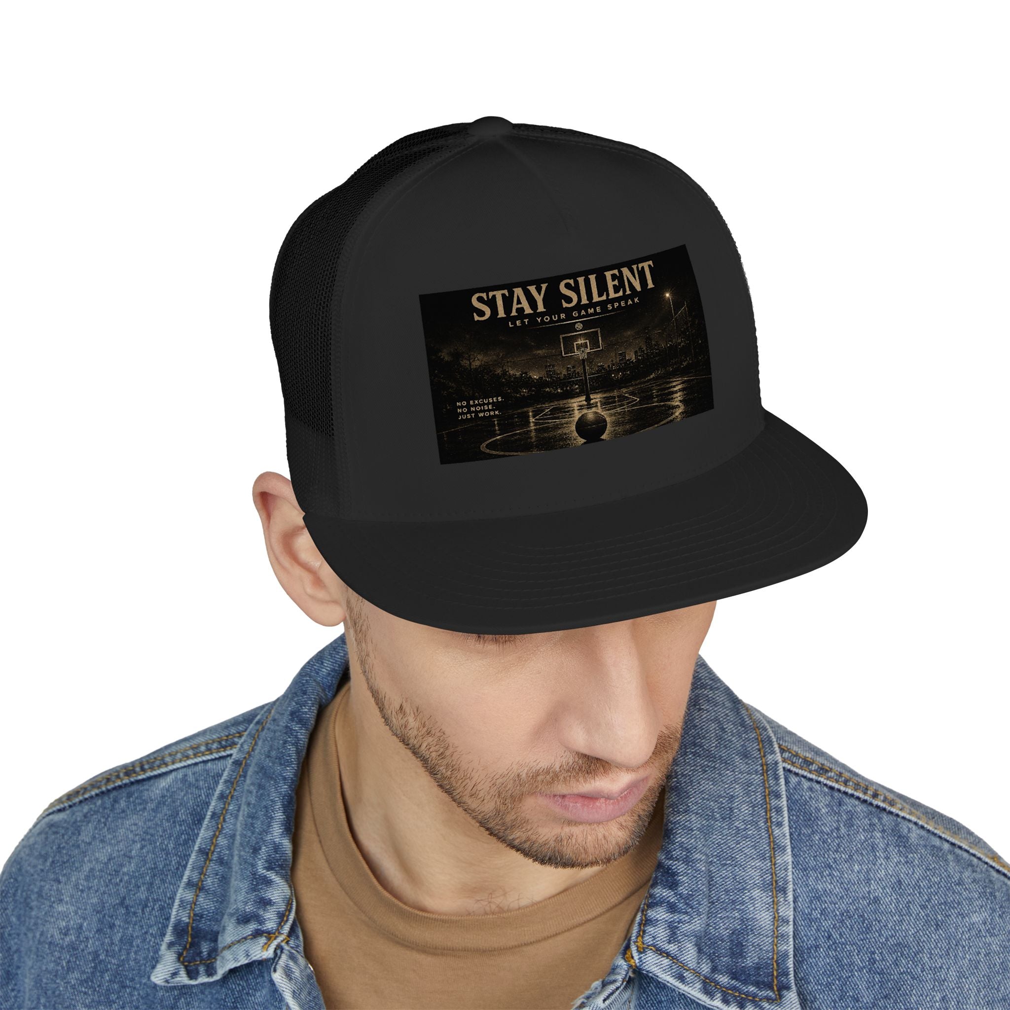 Stay Silent Basketball Trucker Cap