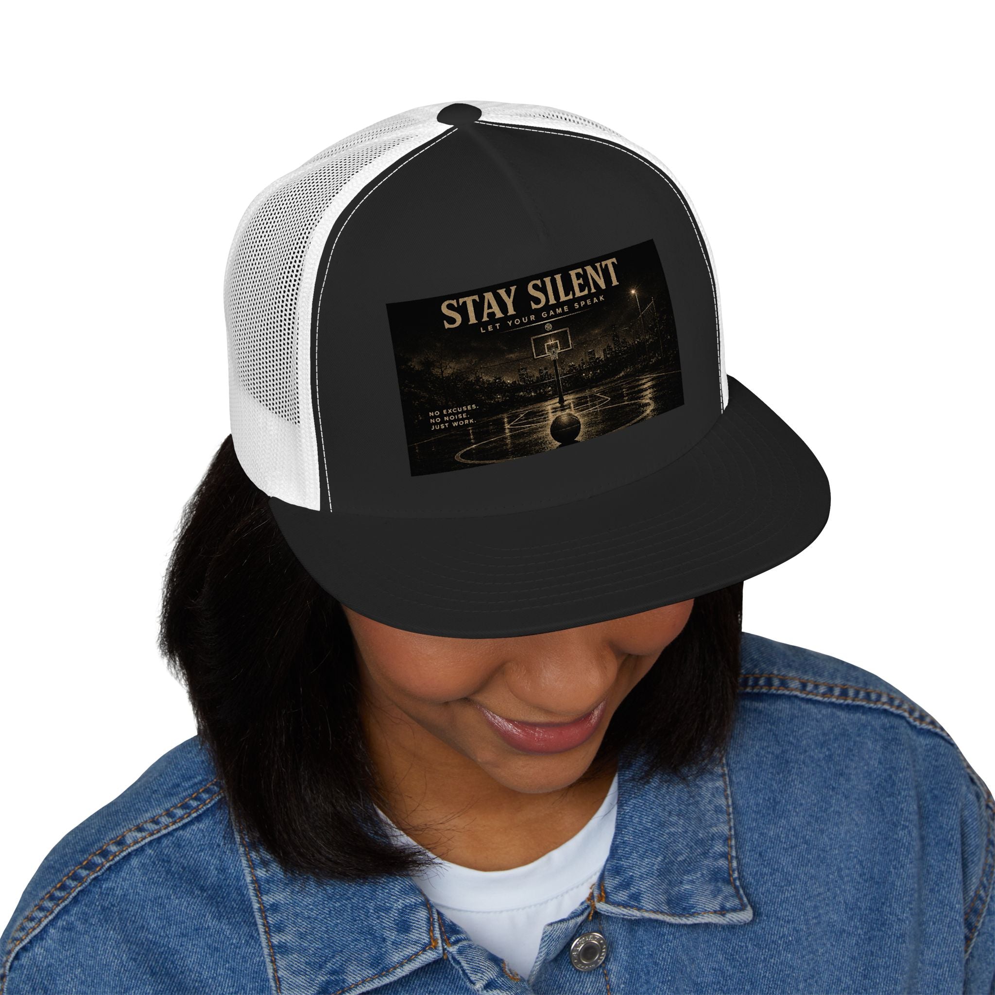 Stay Silent Basketball Trucker Cap