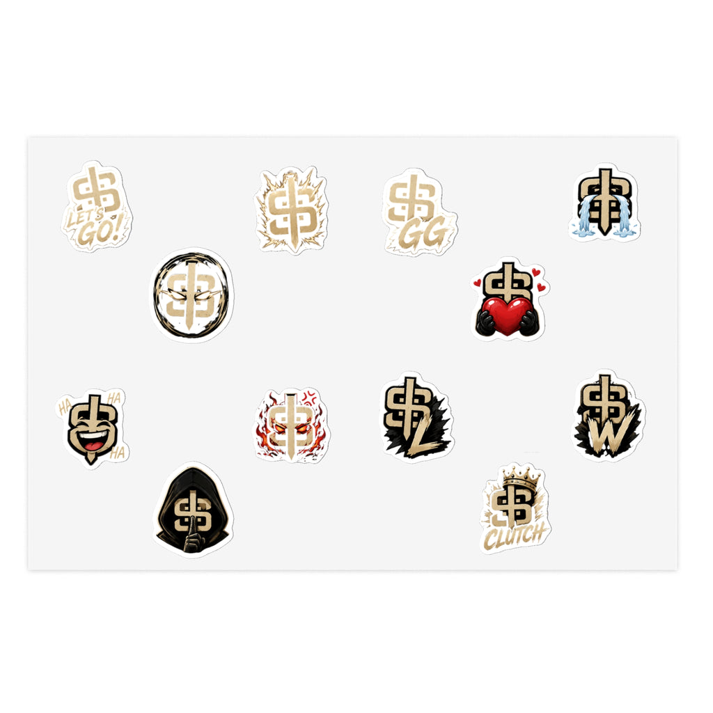 Holographic Logo Sticker Sheet – 10pc Iridescent Decal Pack