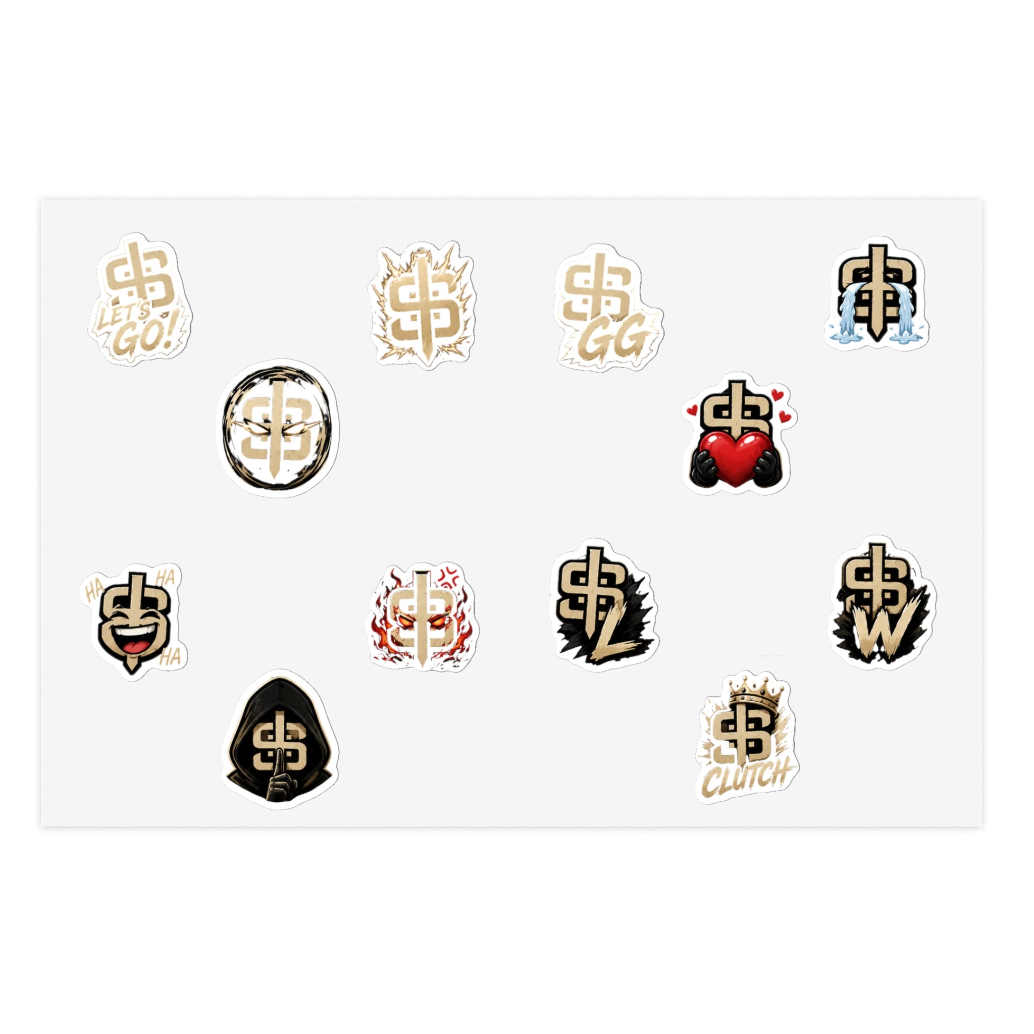 Holographic Logo Sticker Sheet – 10pc Iridescent Decal Pack
