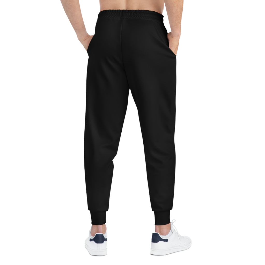 Stay Silent Joggers — Black Athletic Sweatpants with Gothic 'stay silent' Text