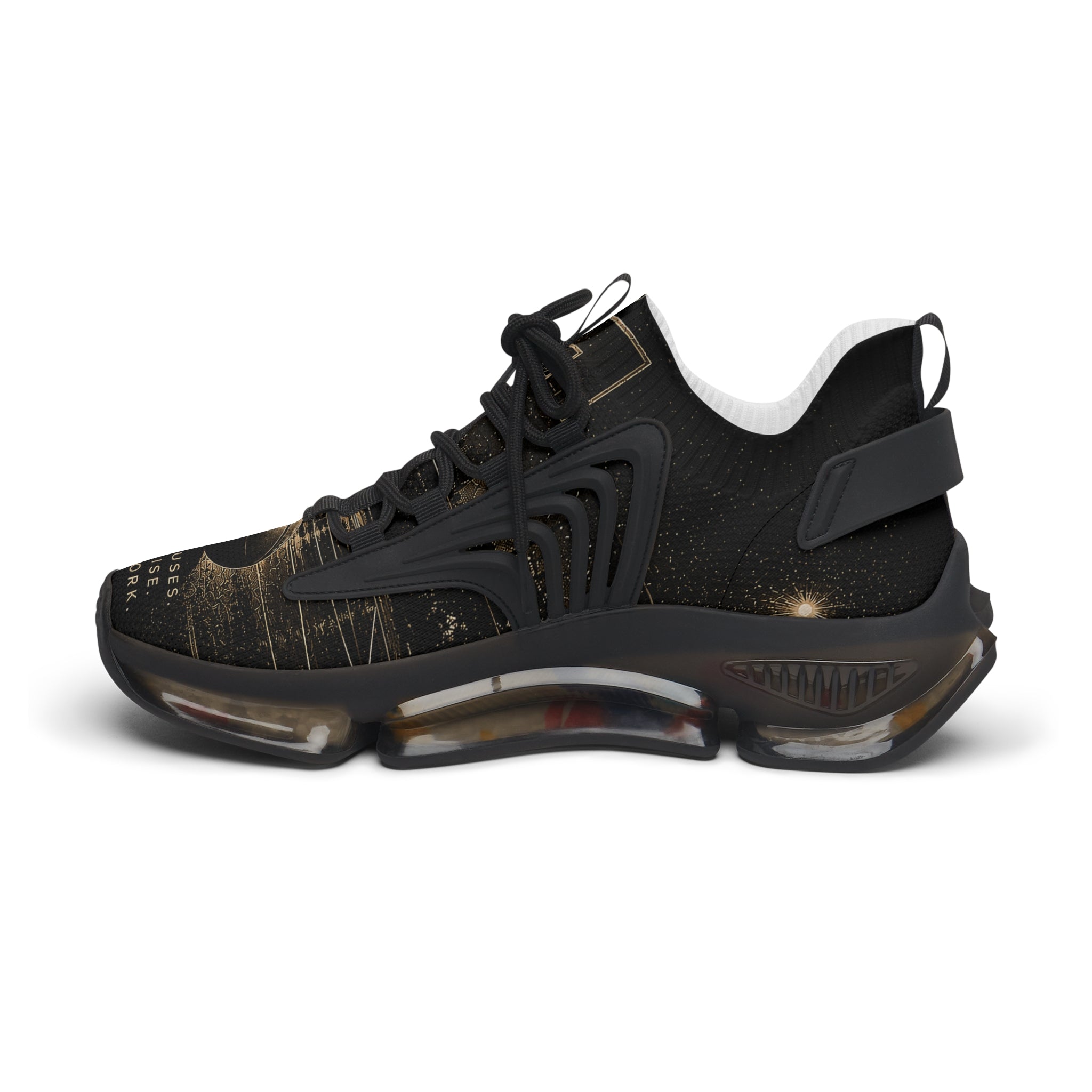 Women's Mesh Sneakers — Black Gold Urban Athletic Shoes