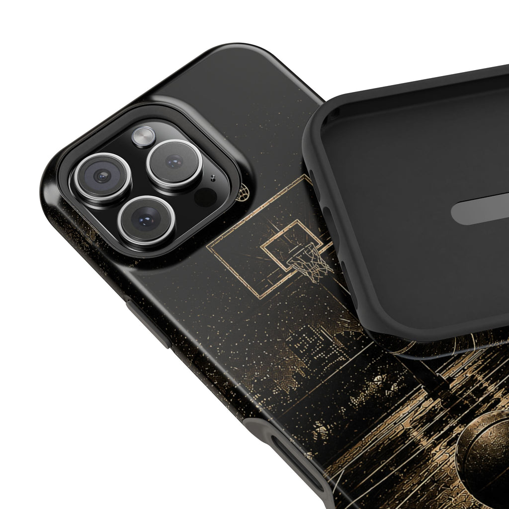 Gold Night Basketball Phone Case — Impact-Resistant Protective Cover