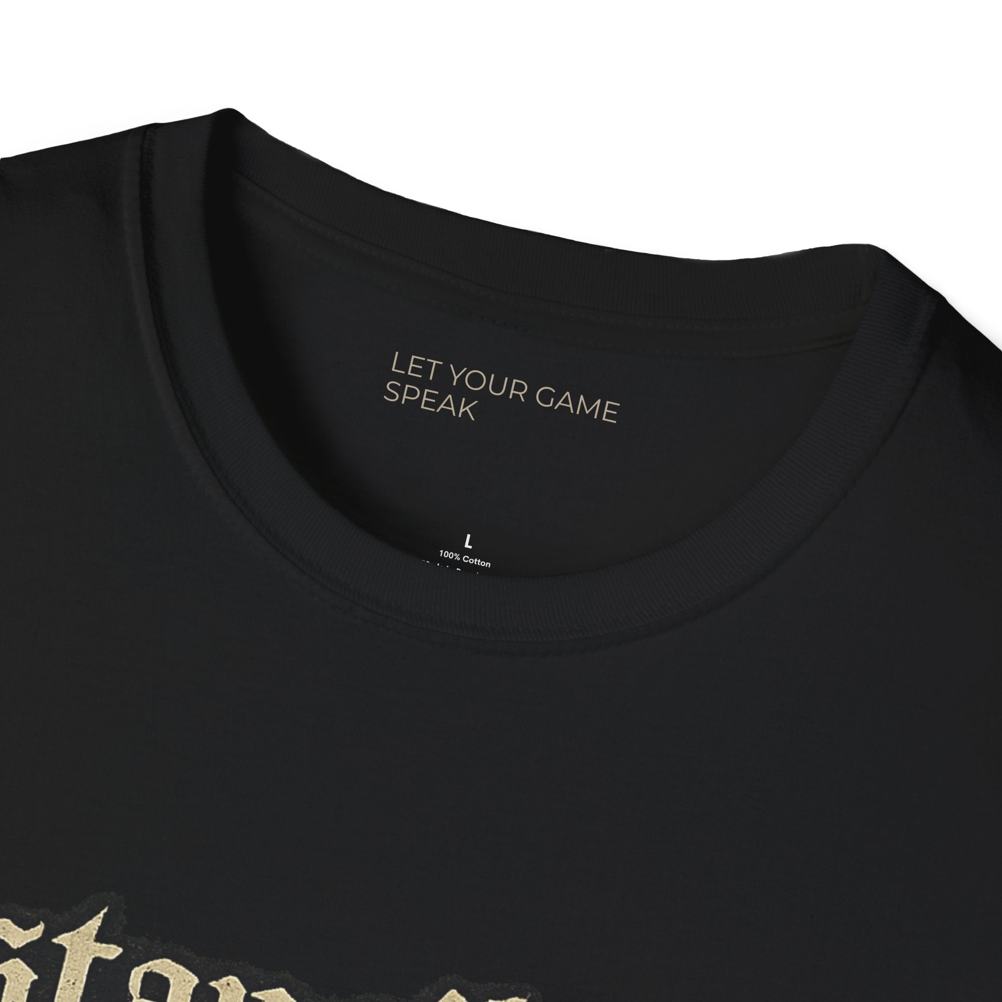 Stay Silent T-Shirt — Minimal Gothic Text Tee