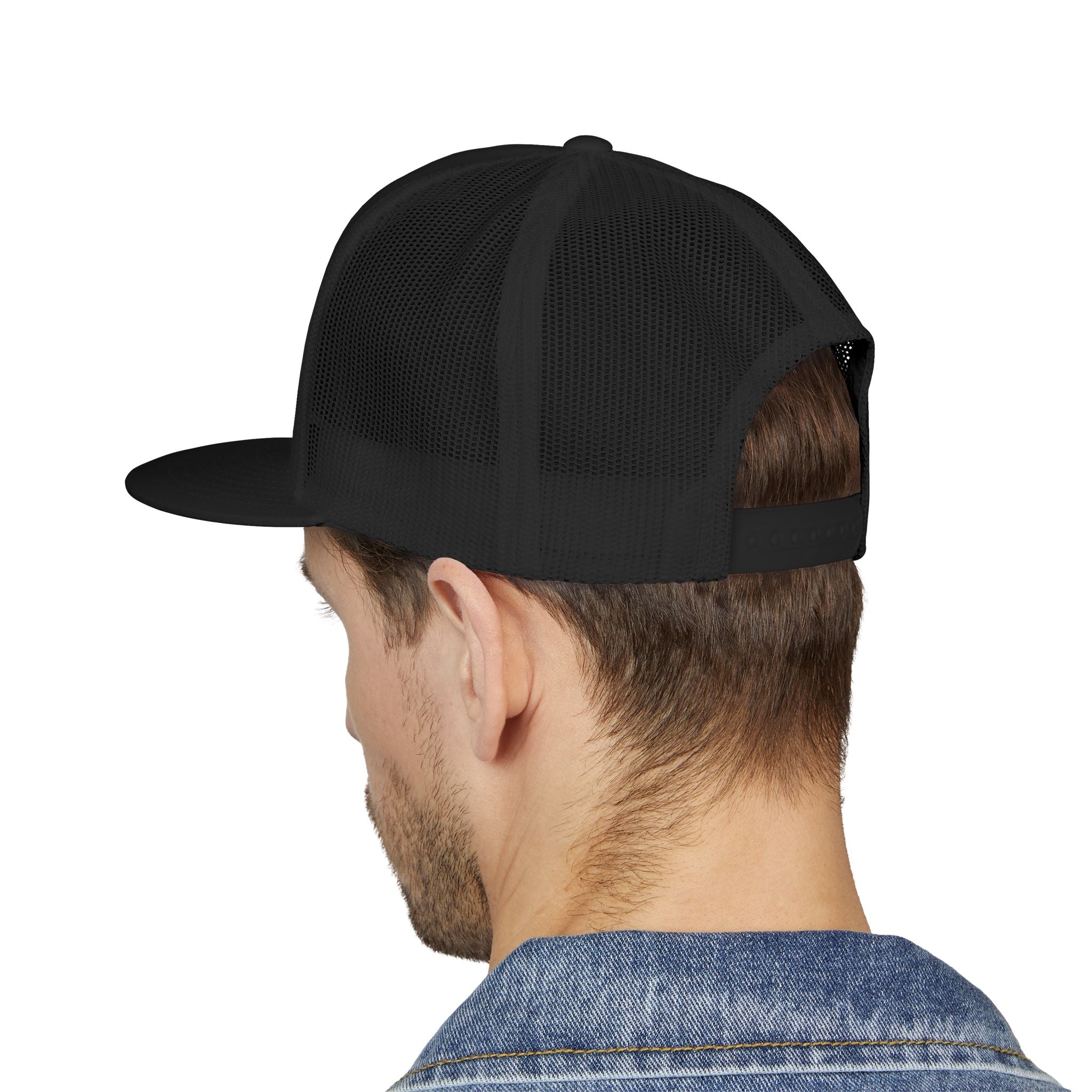 Stay Silent Trucker Hat – Retro Gothic Script Mesh Cap