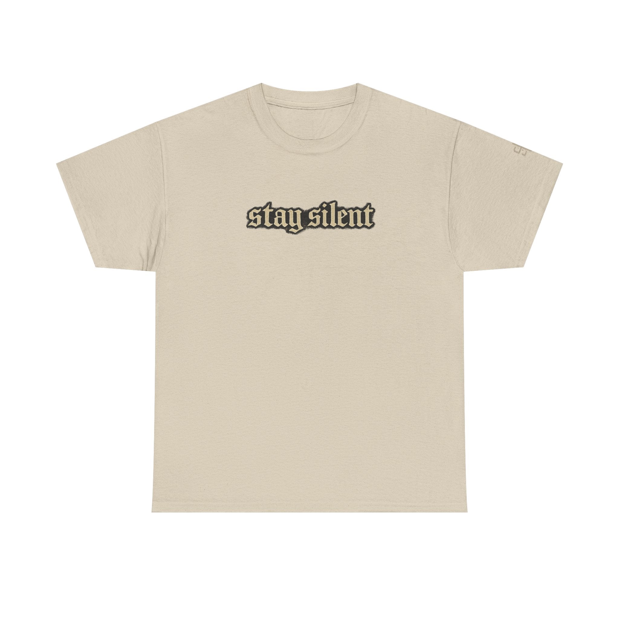 Stay Silent Basketball Poster Tee — Vintage Court Graphic T-Shirt