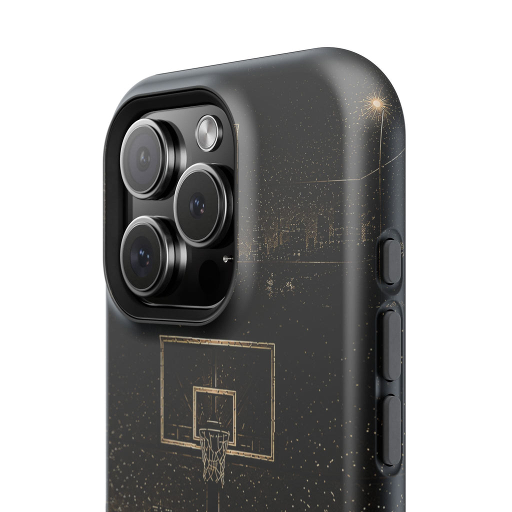 Gold Night Basketball Phone Case — Impact-Resistant Protective Cover