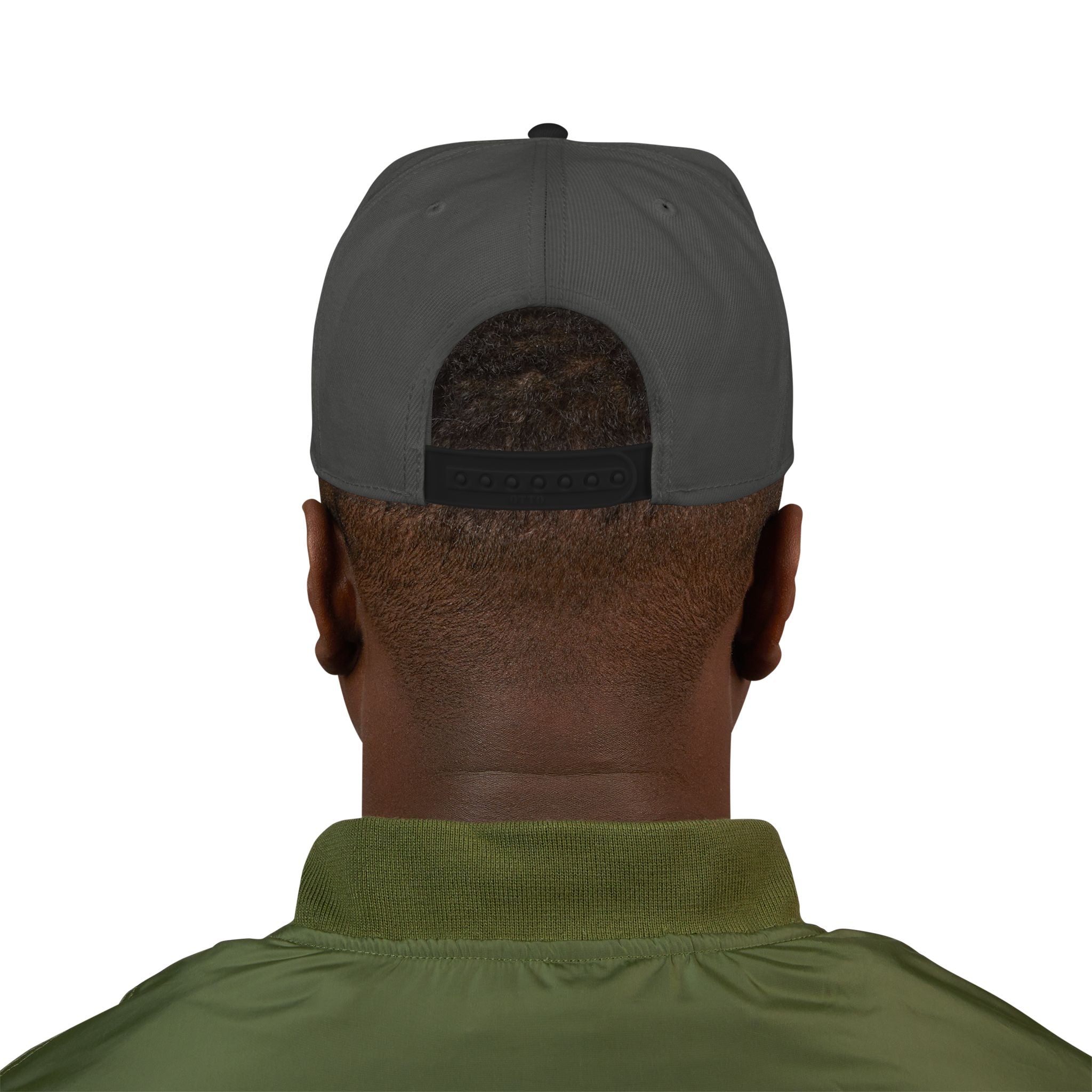 Embroidered 'Stay Silent' Flame Gothic Snapback Hat