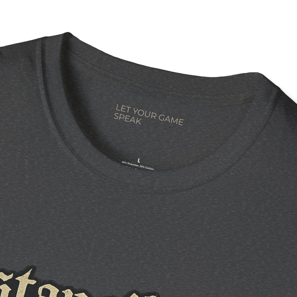Stay Silent T-Shirt — Minimal Gothic Text Tee