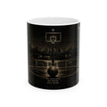 Basketball Motivational Mug - "No Excuses, No Noise, Just Work" Ceramic Coffee Cup (11oz & 15oz)