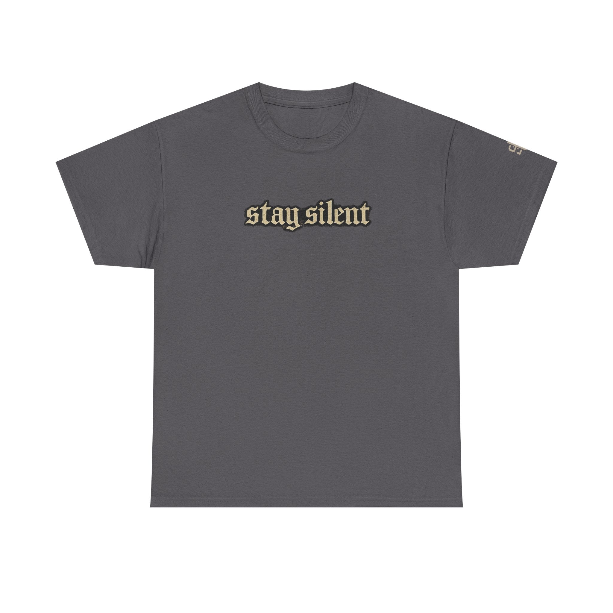 Stay Silent Basketball Poster Tee — Vintage Court Graphic T-Shirt