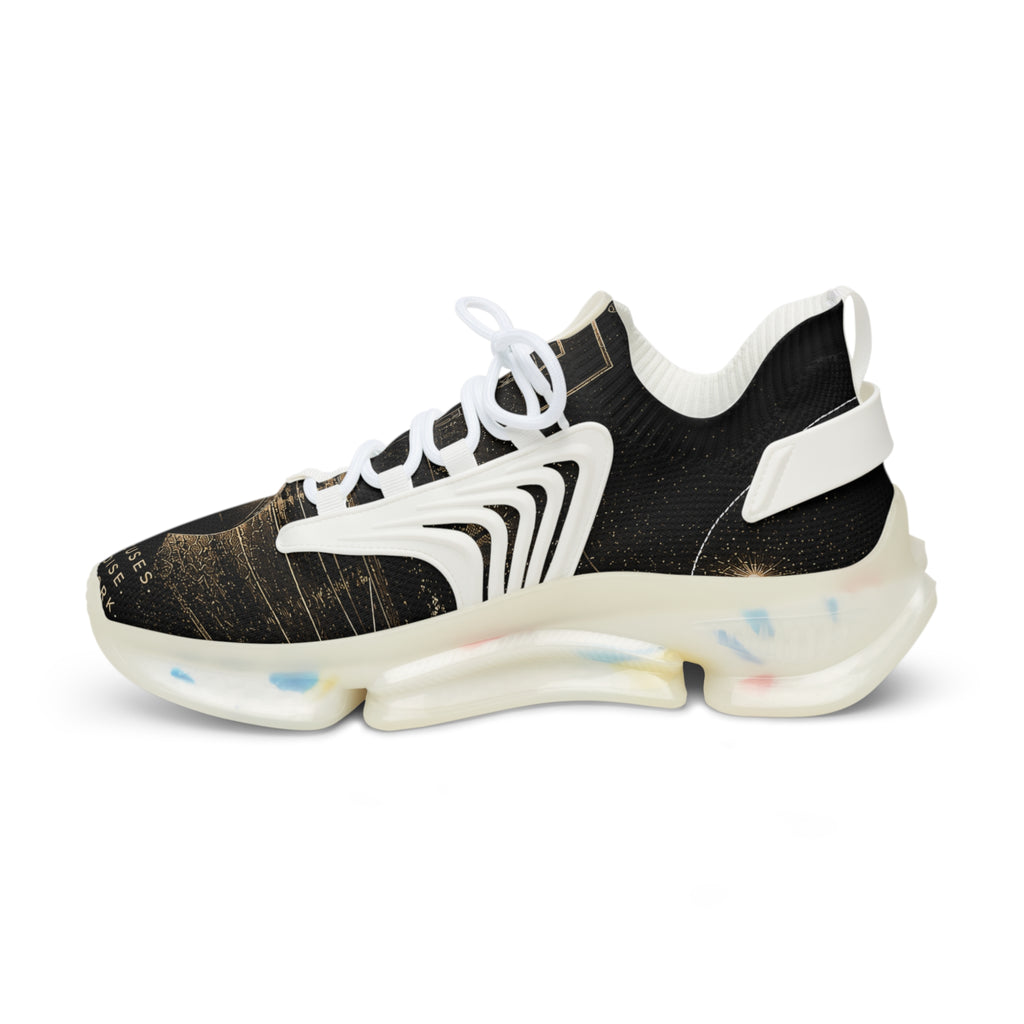 Mesh Sneakers — Vintage Camera Graphic Men's Athletic Shoes