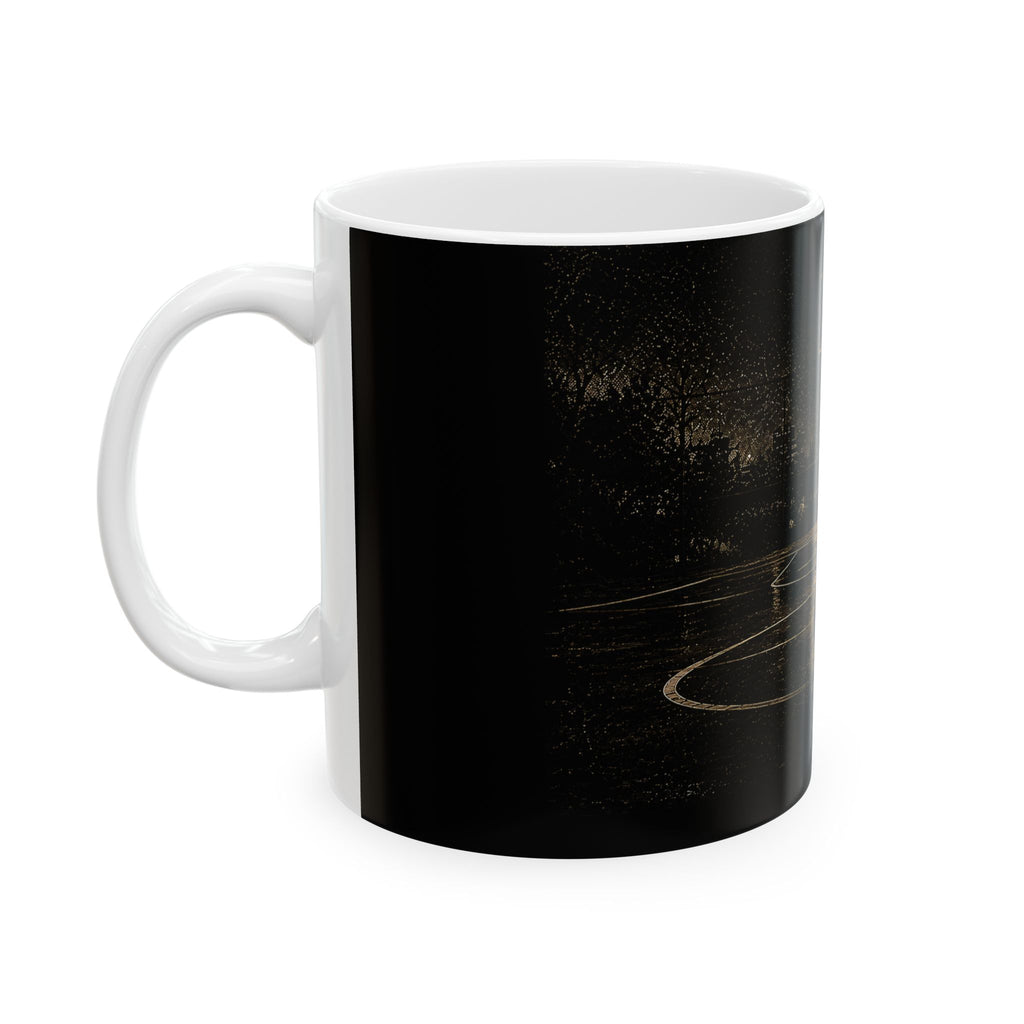 Basketball Motivational Mug - "No Excuses, No Noise, Just Work" Ceramic Coffee Cup (11oz & 15oz)