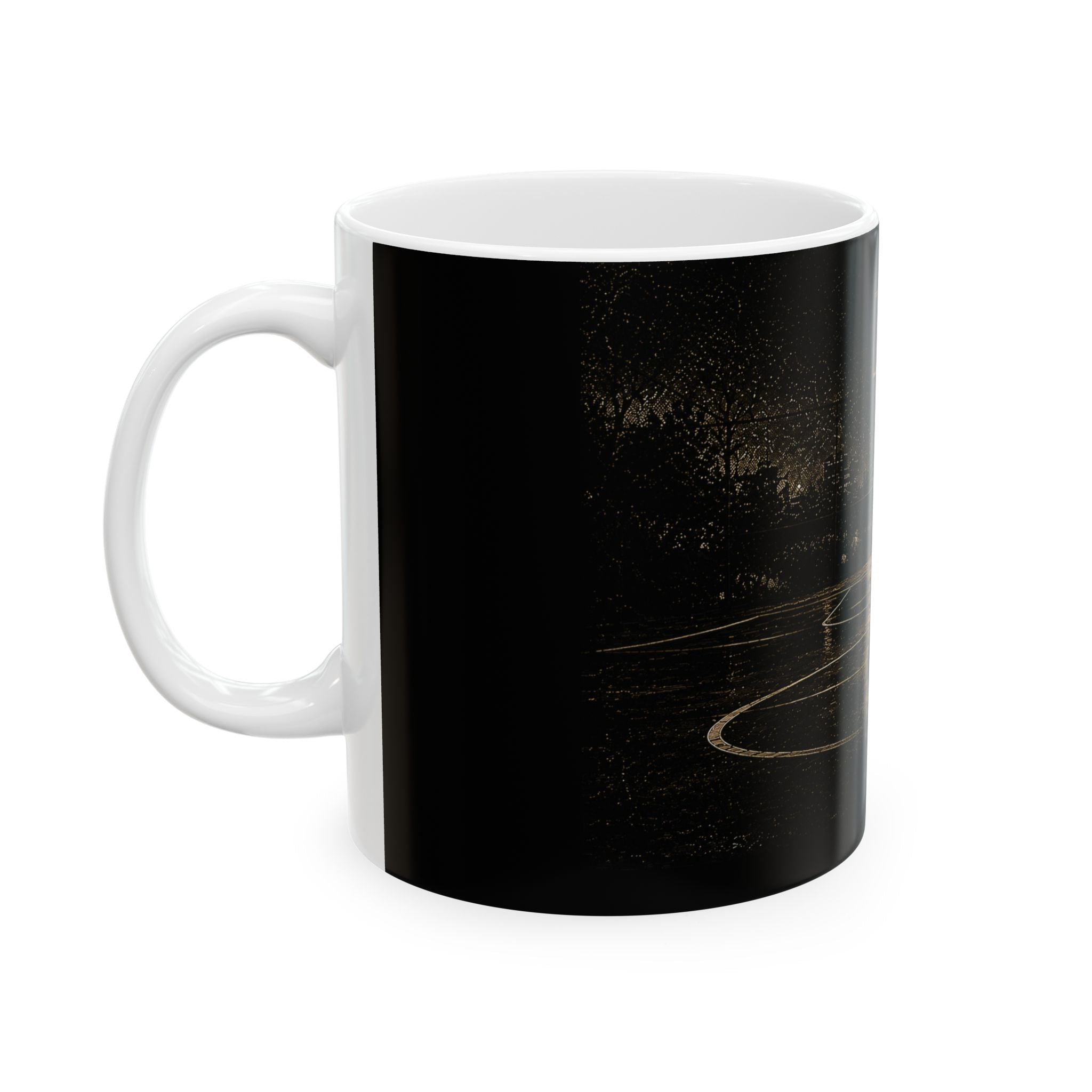 Basketball Motivational Mug - "No Excuses, No Noise, Just Work" Ceramic Coffee Cup (11oz & 15oz)